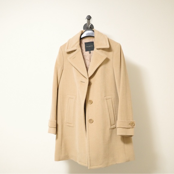 TALBOTS Wool Pea Coat Camel Brown Size US 6 - Picture 1 of 6